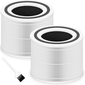SyncFilter Core 300 Replacement Filter (2-Pack) - H13 True HEPA 3-in-1 Filtration Compatible with LEVOIT Core 300, 300S, & 300-P. Replaces Part # Core 300-RF. Includes Cleaning Brush.